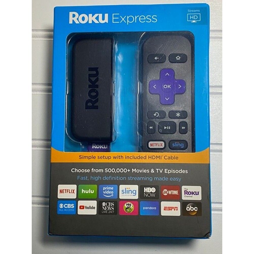 Roku Express 3900RS HD Streaming Player w/ Remote & HDMI Cable 2018 BRAND NEW